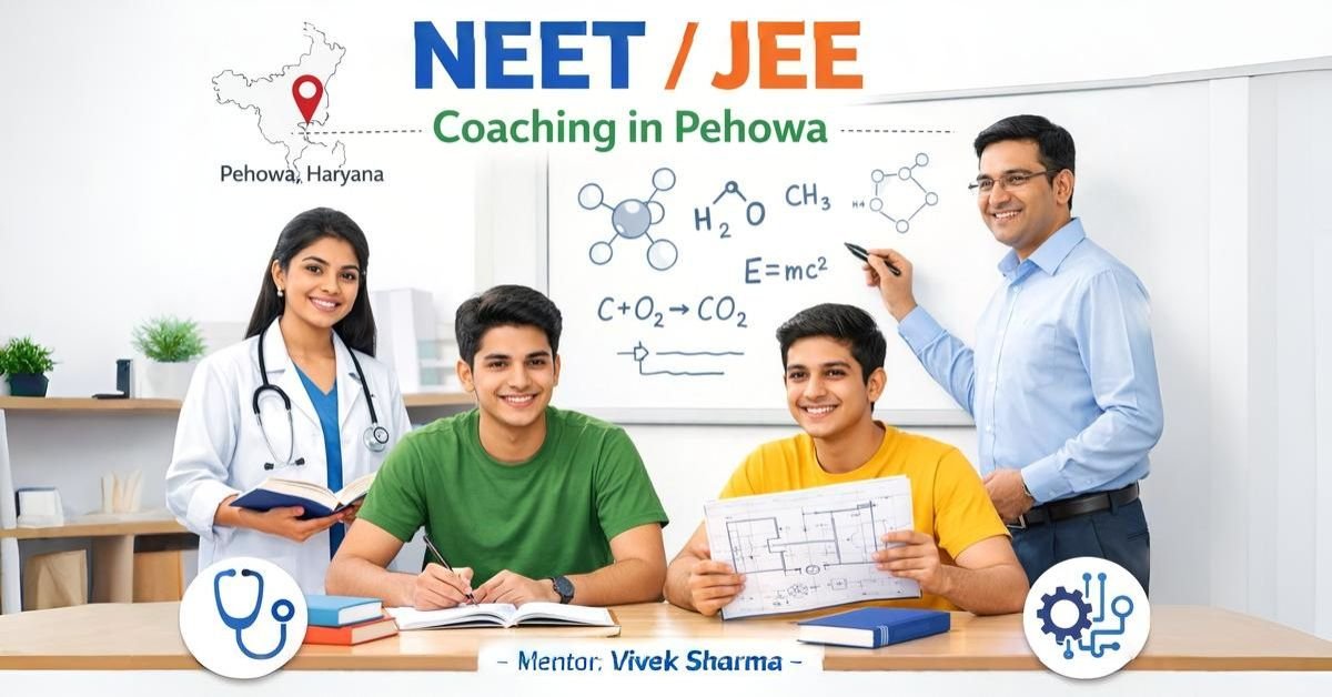 NEET/JEE Coaching in Pehowa students studying chemistry with expert teacher for NEET and JEE preparation